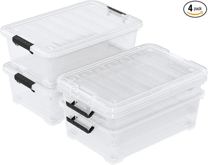 4 Packs Under Bed Storage Containers by Waikhomes
