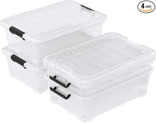 4 Packs Under Bed Storage Containers by Waikhomes