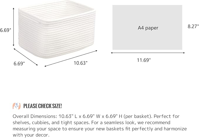 Small Cotton Rope Basket – Storage Bin - Image 2