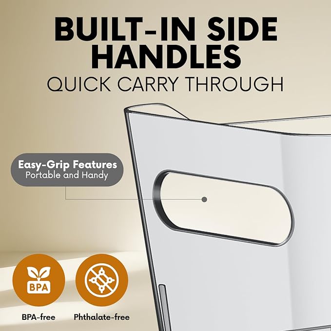 Clear Plastic Storage Bins for Kitchen Organization or Pantry Organizers and - Image 3