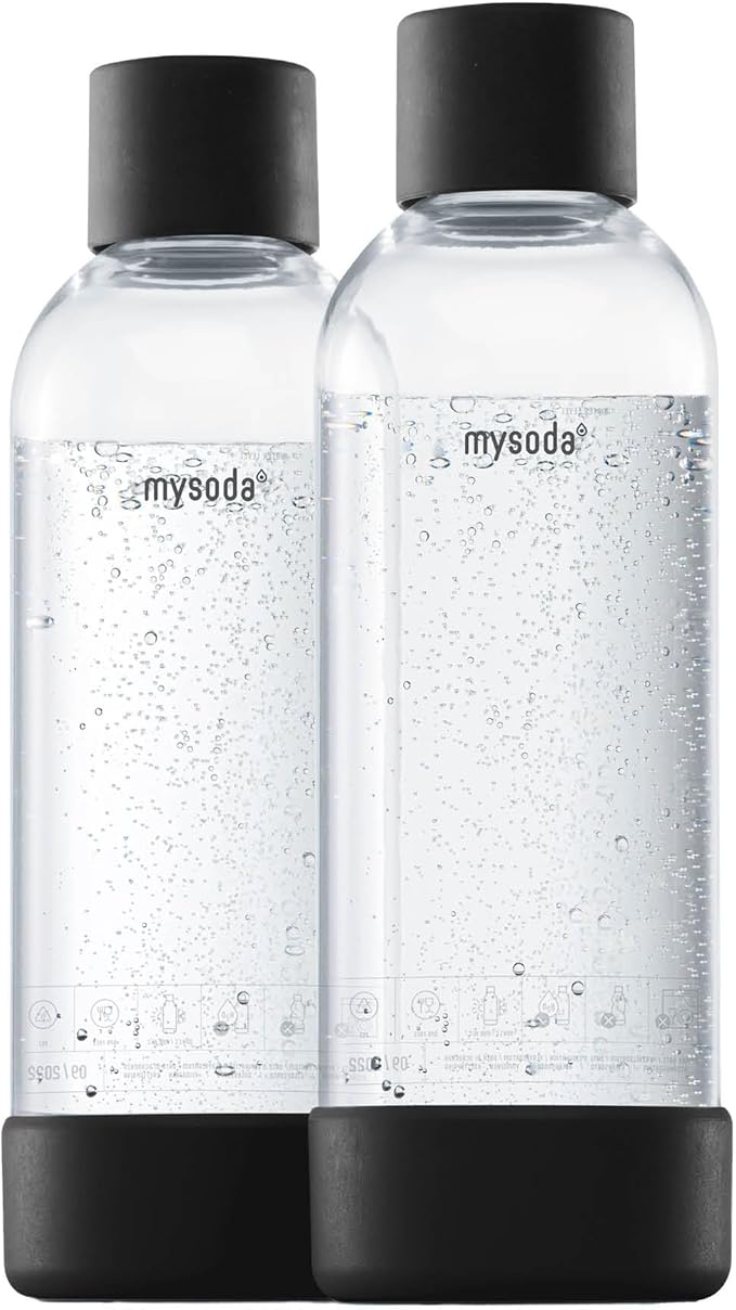 Mysoda Carbonating Bottles 2Pck 1L by Mysoda