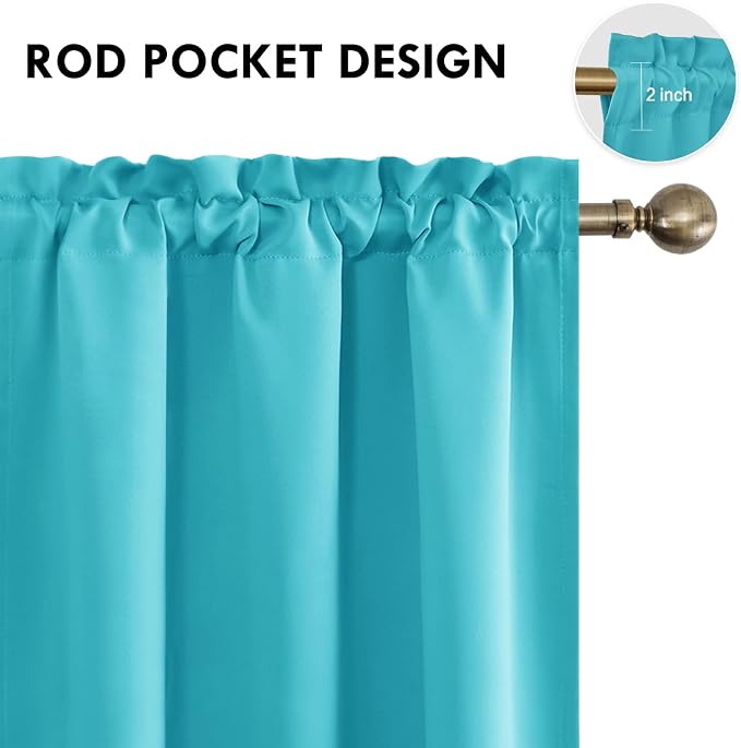 DWCN Turquoise Blackout Curtains - Image 4