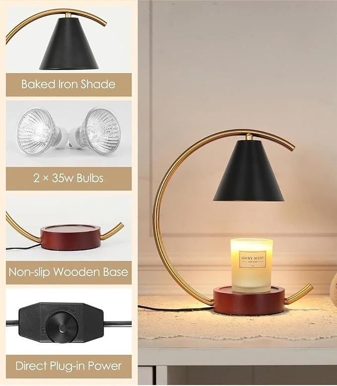 Candle Warmer Lamp with Timer and Dimmer, Electric Scented Wax Warmer - Image 5