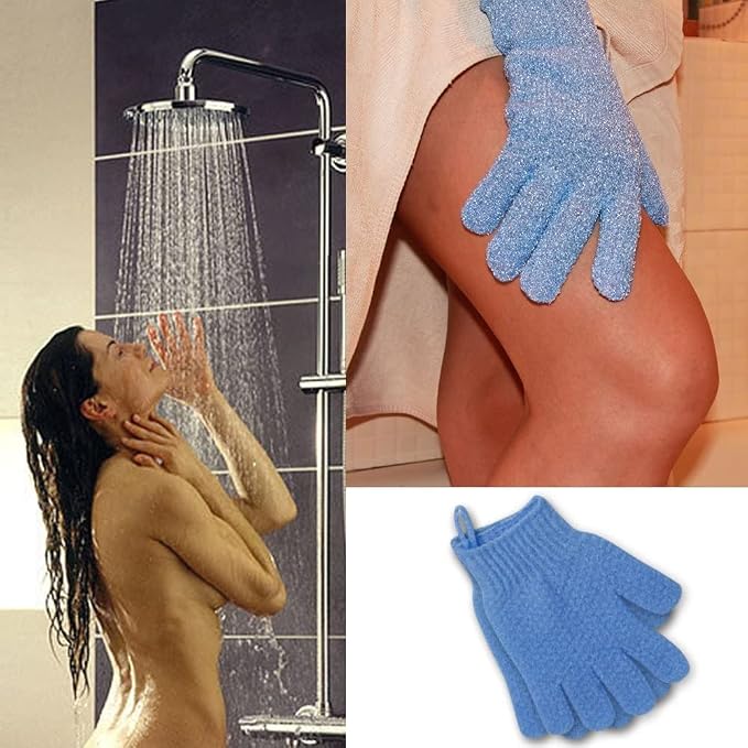 Evridwear Exfoliating Glove for Shower Man and Women, Dual Texture Bath Body - Image 3