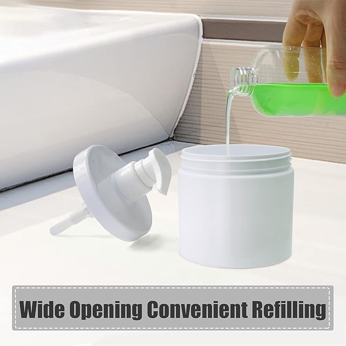 Cosywell Pump Bottle Dispenser Plastic Pump Bottles Refillable Bottles Wide - Image 4