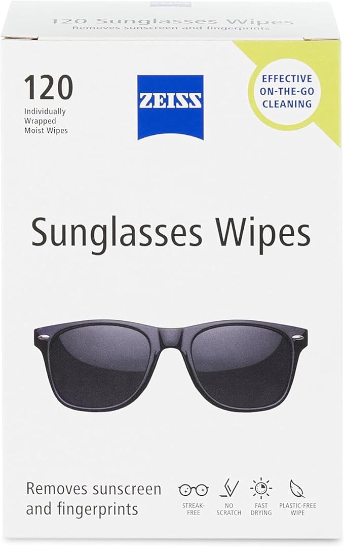 ZEISS Pre Moistened Sunglasses Cleaning Wipes 120 Count by ZEISS
