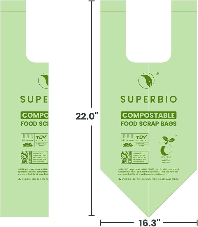 SUPERBIO 2.6 Gallon Compostable Bags - Image 5