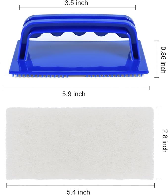 YoleShy Shower Scrubber Non-Scratch Bathtub Scrubber Heavy Duty Scrub Pad - Image 2