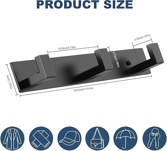 PMMASTO Coat Rack Wall Mount, Coat Hooks Wall Hooks - Image 2