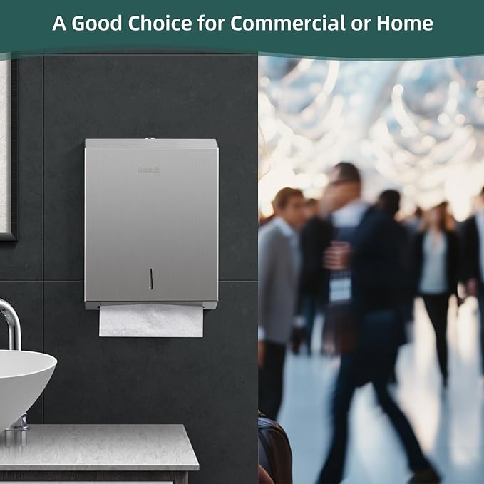 Paper Towel Dispenser Wall Mount, Large Commercial C/Z Tri Fold Multifold Hand - Image 7