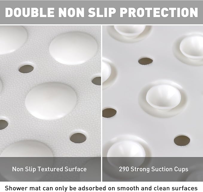 Shower Mat Non Slip: 35.4 x 23.6 Inch Extra Large TPE Shower Mats - Image 4