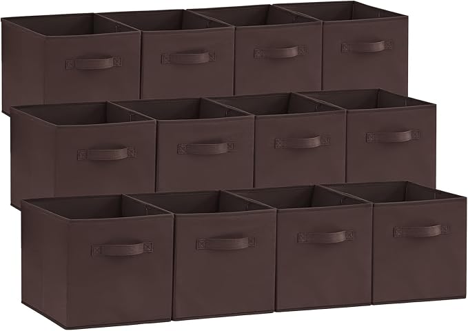 Lifewit 12 Packs Storage Cubes, 11 Inch Cube Storage Bins, Foldable Decorative by Lifewit