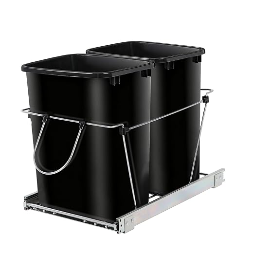 SUPER DEAL Double 35-Quart Pull Out Trash Can Under Cabinets Under Sink Garbage by Superdeal
