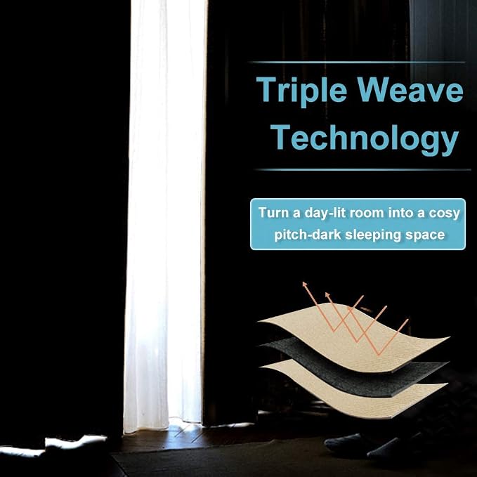 RYB HOME Small Window Curtains Blackout - Image 7
