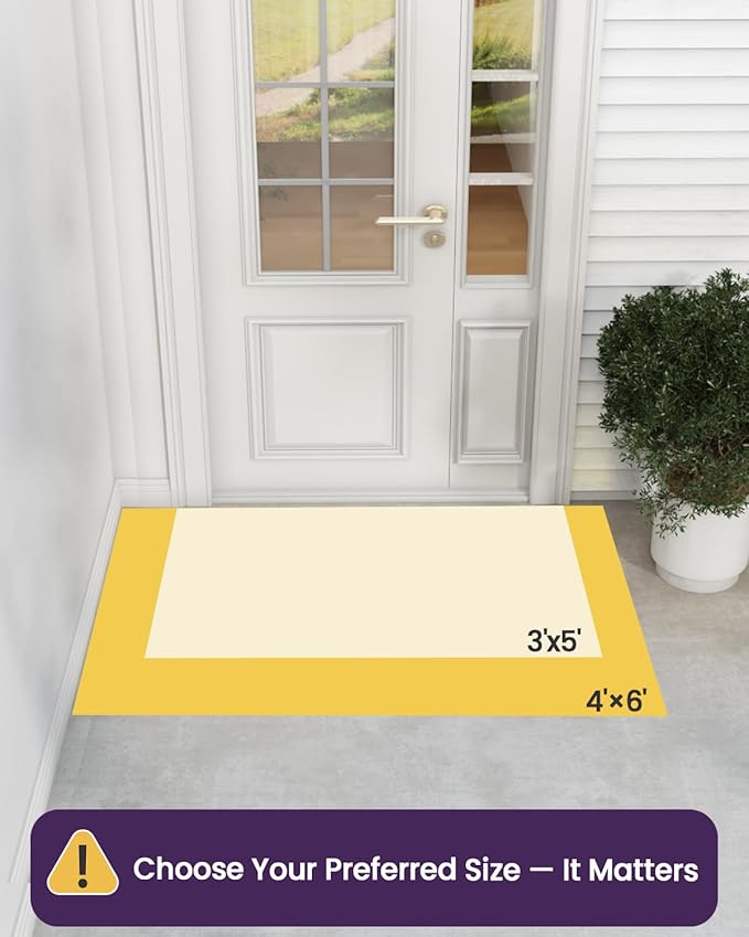 DEXI Front Door Mat Outside Entrance, Heavy Duty Non Slip Low Profile Doormat - Image 2