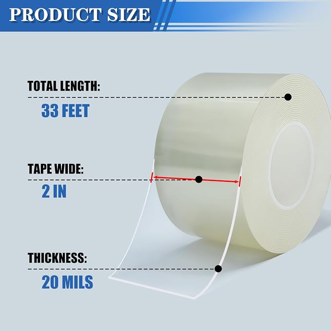 Window Weather Sealing Tape 2 in x 33 FT Weather Stripping Weatherproof Draft - Image 2