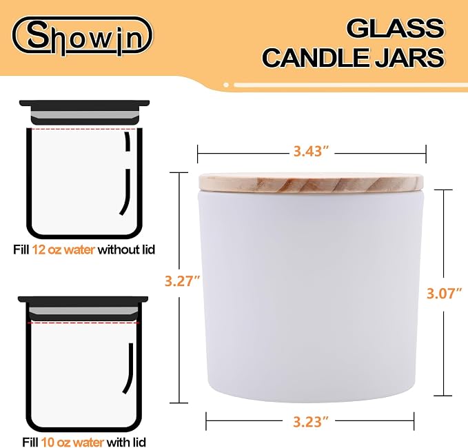 12 OZ Thick Candle Jars for Making Candles 12 Pcs, Empty Jars - Image 6