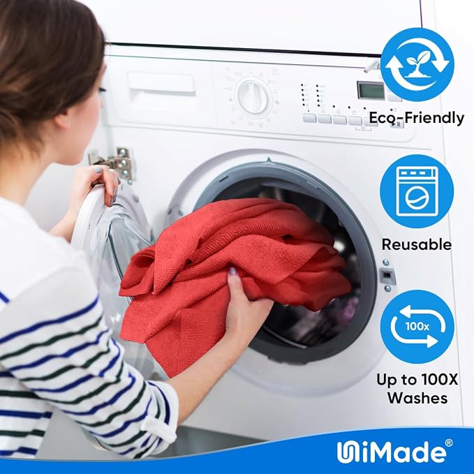 Shop Towel Rag, 200 Pack Reusable Rags Bulk Microfiber Cleaning Cloth Lint Free - Image 6
