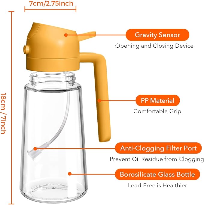 YARRAMATE 16oz/470ml Glass Olive Oil Sprayer - Image 8