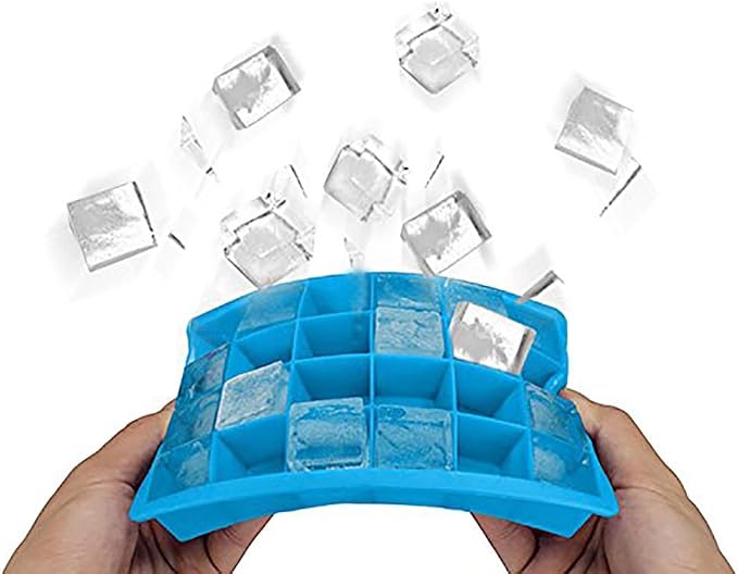 Ice Cube Tray, Silicone Square Ice Trays Easy Release Stackable Ice Cube Mold - Image 2