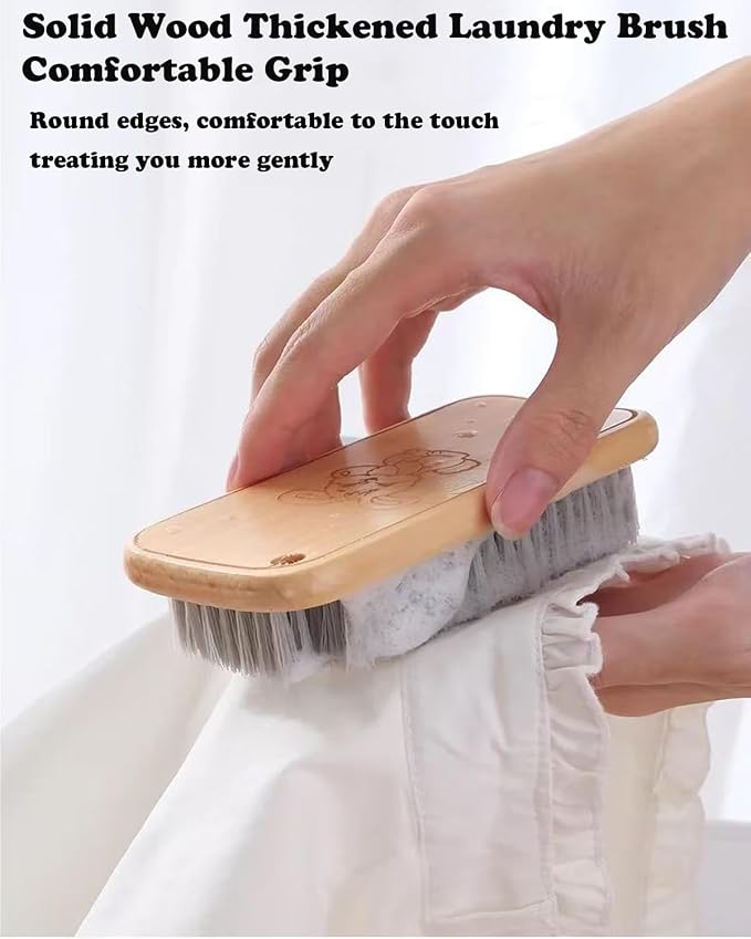 Scrub Cleaning Brush for Stains -Wood Handle Scrubbing Brushes, Cleaning - Image 5