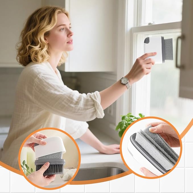 2 in 1 Groove Cleaning Brush, Upgraded Crevice Cleaning Brush & Magic Window - Image 7