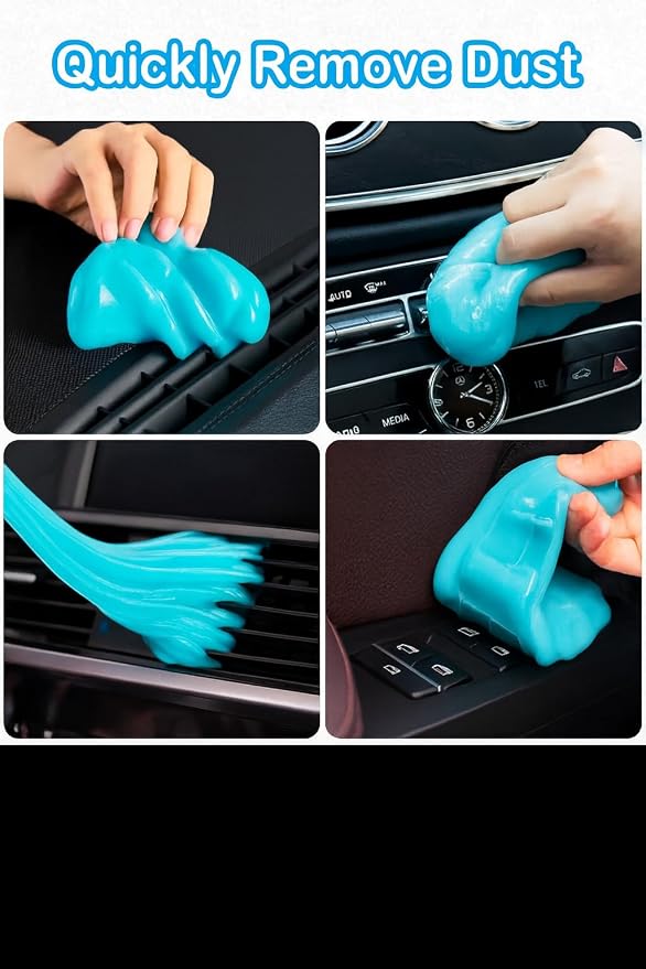 Car Cleaning Gel Pack of 2 – Reusable Car Interior Detailer Slime, Dust Remover - Image 4