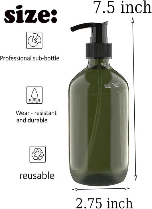 2 PCS 16 OZ Pump Bottle Plastic Pump Lotion Dispenser Empty Bottles Refillable - Image 2