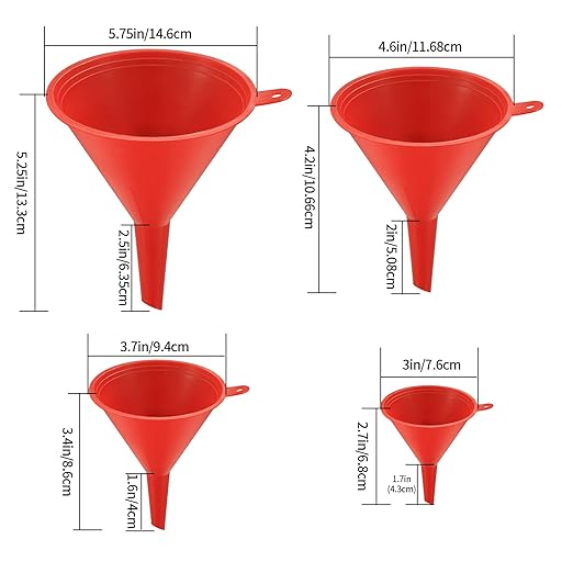 XhjzgcTec 8 Pcs Plastic Funnel Set, Oil Funnels - Image 2