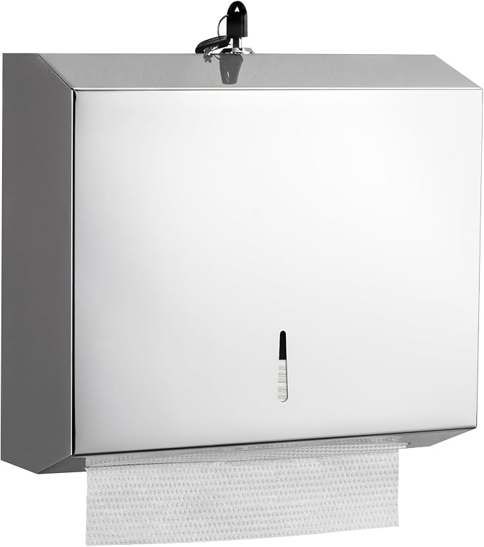 Paper Towel Dispenser Wall Mount Commercial, C Fold Multifold Hand Paper Towel by Gorlary