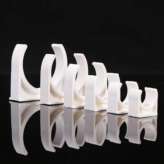 BVO 100 Pcs U-Shaped PVC Water 25mm Pipe Clamps, Suitable - Image 6