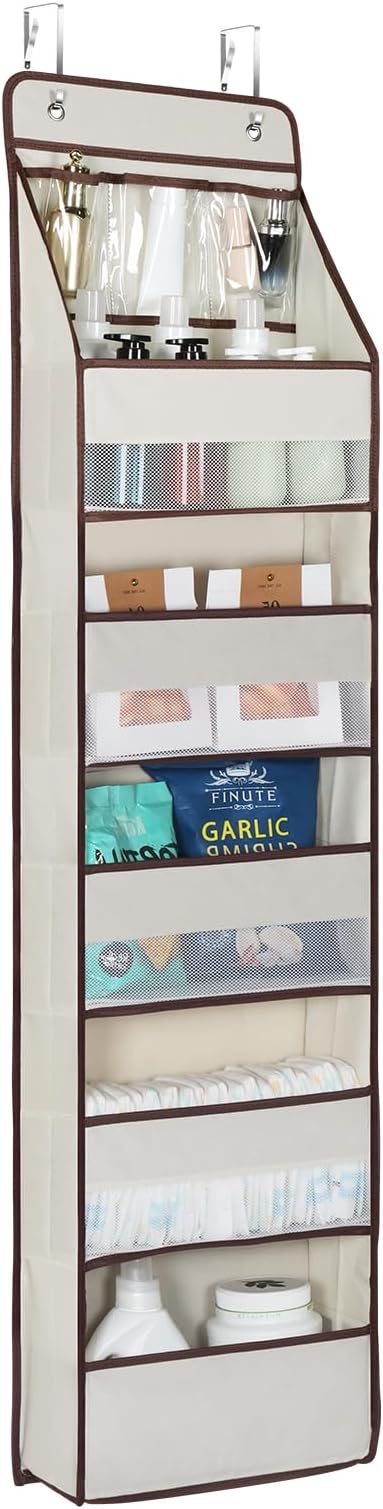 Univivi 6-Shelf Over Door Hanging Organizer Fabric Baby Door Storage by Univivi