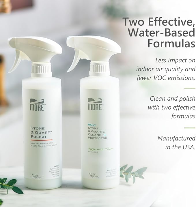 MORE - Twin Pack - Includes Stone & Quartz Cleaner + Polish - Granite, Quartz & - Image 6