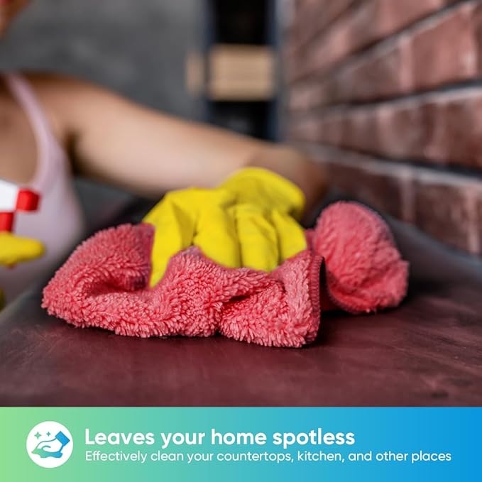 HOMEXCEL Red Microfiber Cleaning Cloth, 12 Pack Premium Microfiber Towels - Image 3