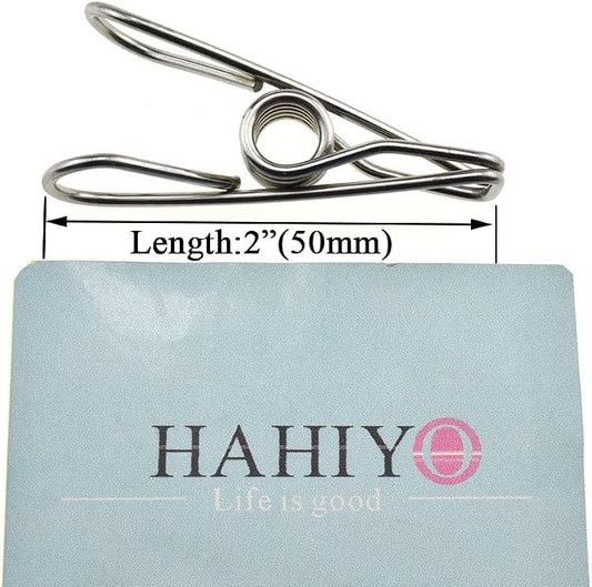 HAHIYO Clothespins Chip Clips All Metal Stainless Steel No Rust Stains Strong - Image 2
