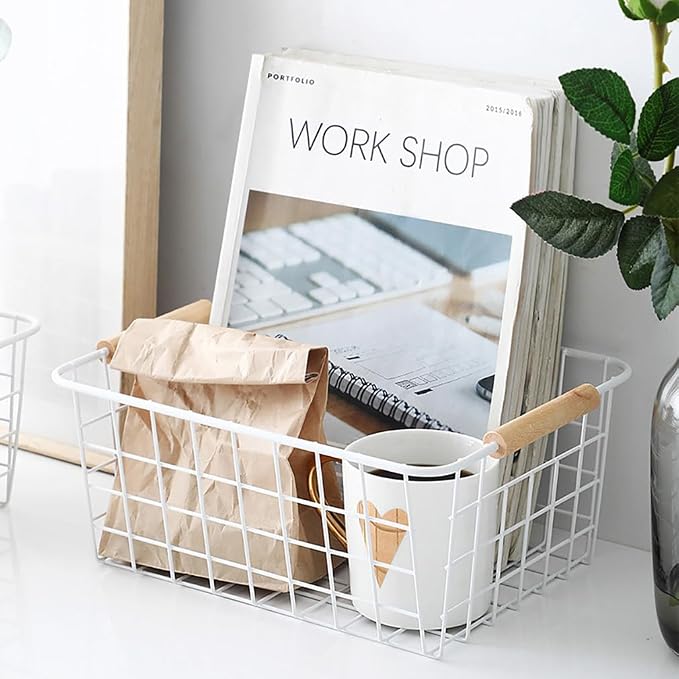 LeleCAT white wire baskets for organizing - Image 7