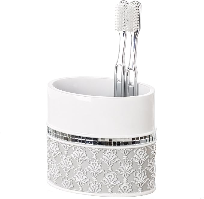 Creative Scents Mirror Damask Toothbrush Holder by CreativeScents