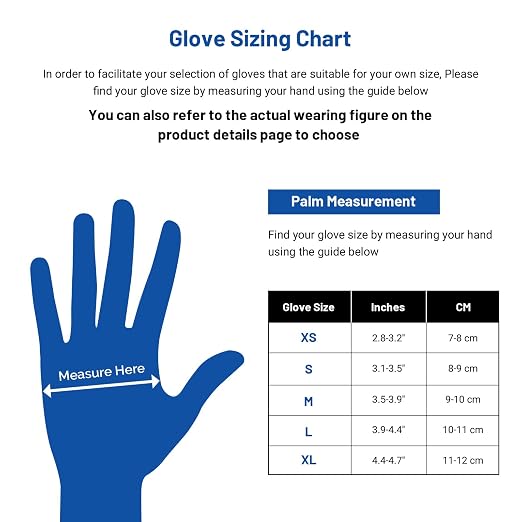 JMU Medical Nitrile Exam Gloves XL, 3.5Mil Disposable Black Nitrile Gloves - Image 7