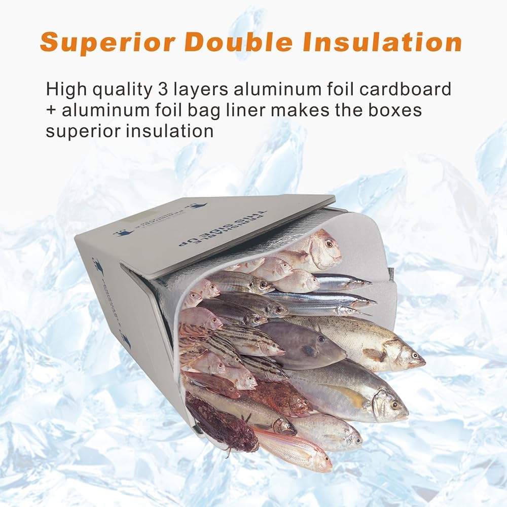 Insulated Shipping Boxes with Liners, 8 Pack 7'' x 6'' x 10&#...