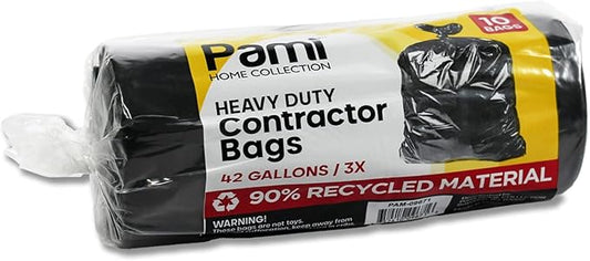 PAMI Heavy Duty 42 Gallon Construction Bags, Tear-Resistant Contractor Garbage by PAMI