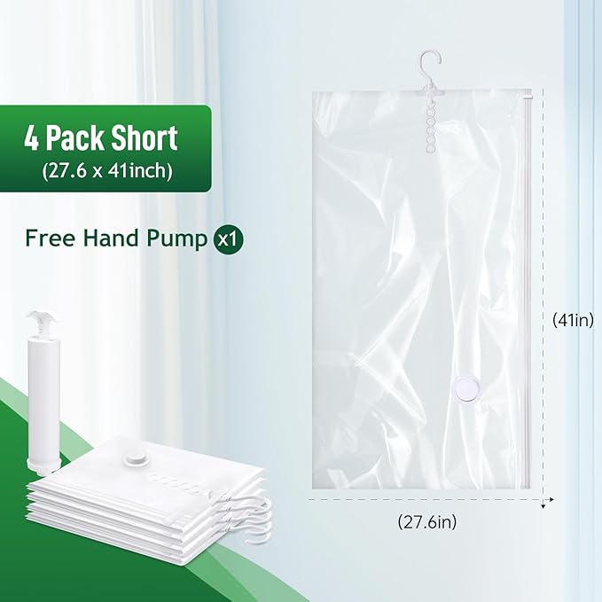 Hanging Vacuum Storage Bags For Clothes - Image 2