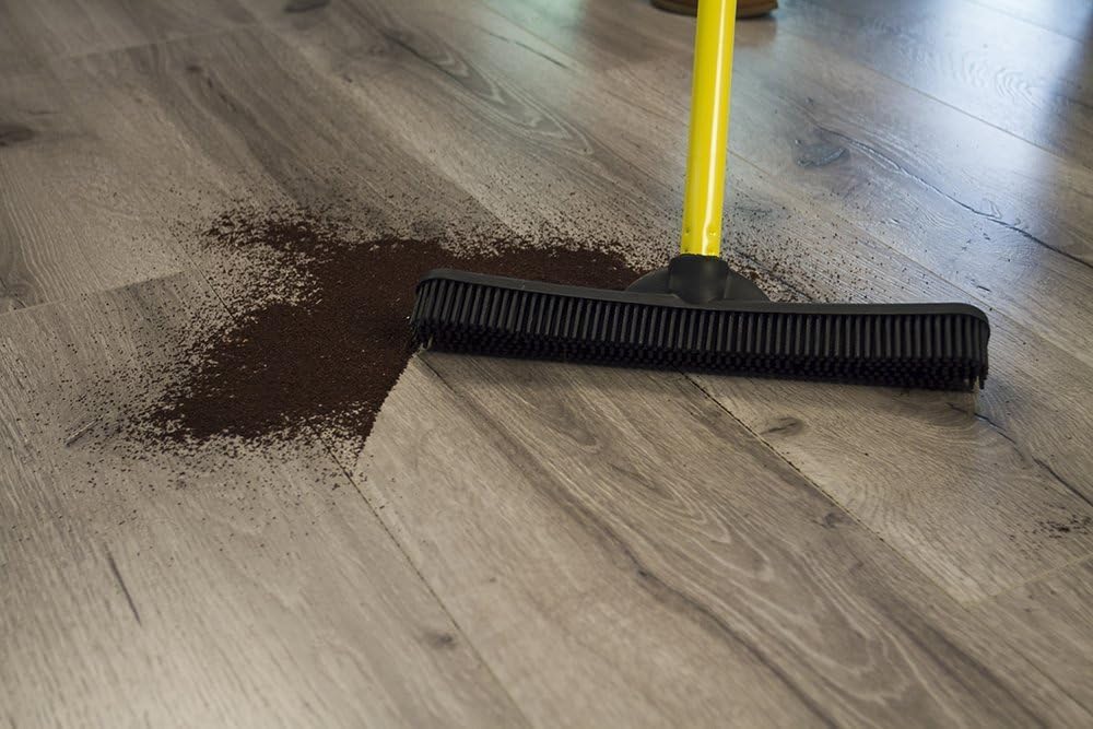 FURemover Pet Hair Removal Rubber Broom, 58" Telescopic Handle