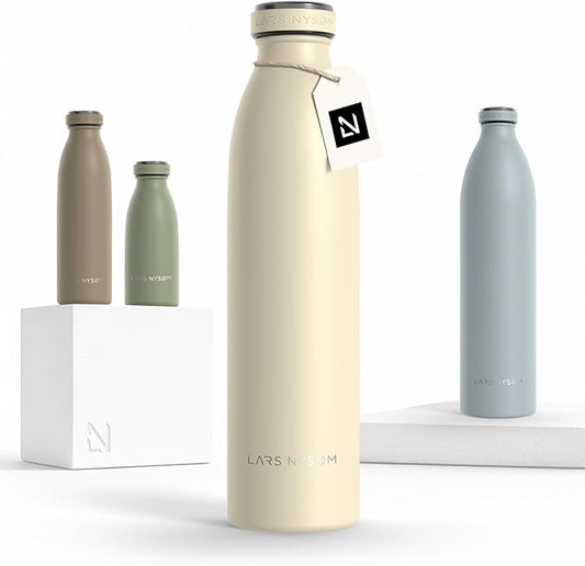 LARS NYSØM Stainless Steel Insulated Water Bottle 12oz 17oz 25oz 34oz 51oz | by LN