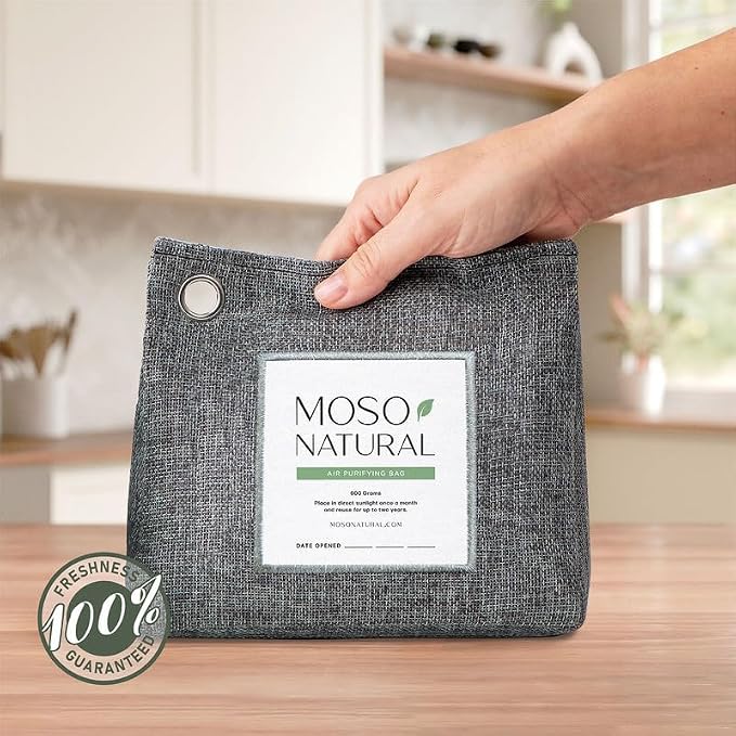 Moso Natural Air Purifying Bag 600g, Premium Bamboo Charcoal Odor Absorber - Image 2