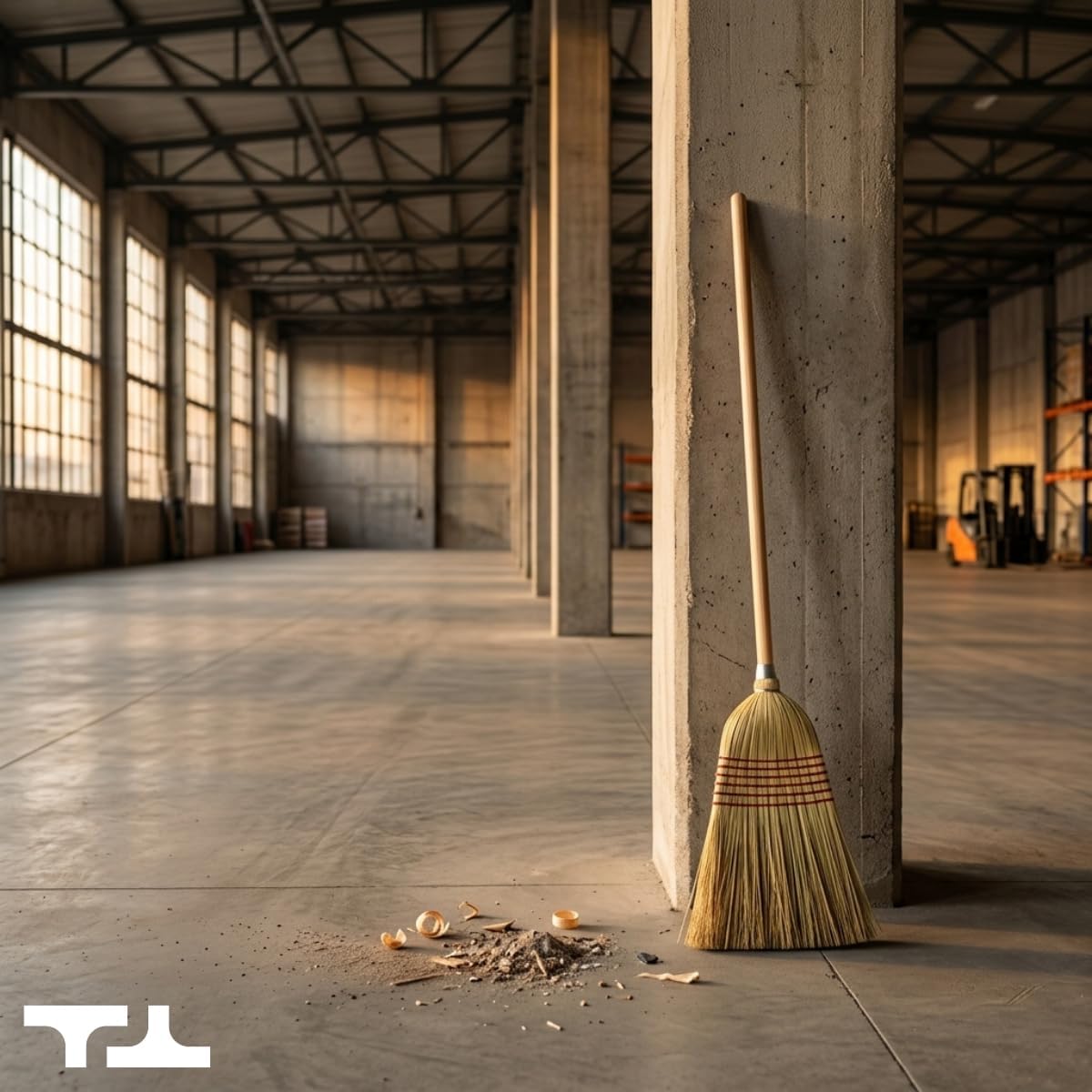 Corn Broom with Wood Handle Heavy Duty Indoor Outdoor Broom (1 1/4 Inch Handle)