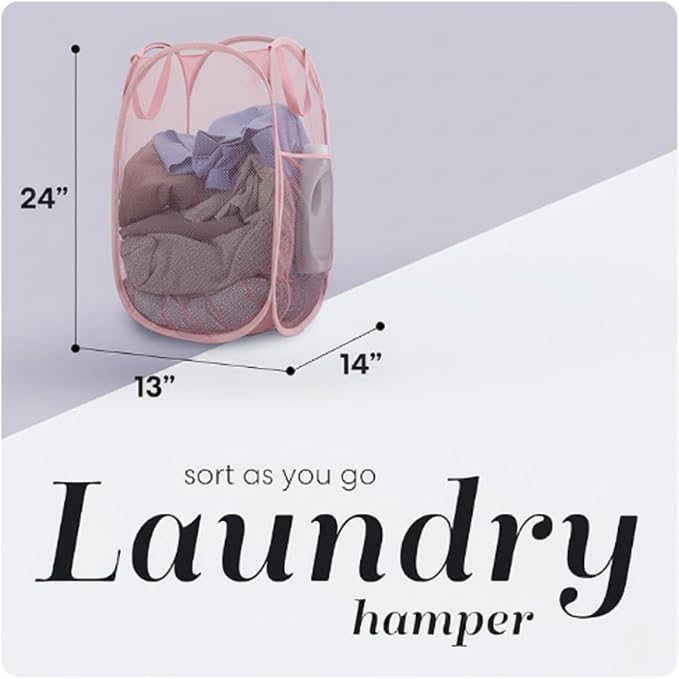Handy Laundry Collapsible Mesh Pop Up Hamper - Image 2
