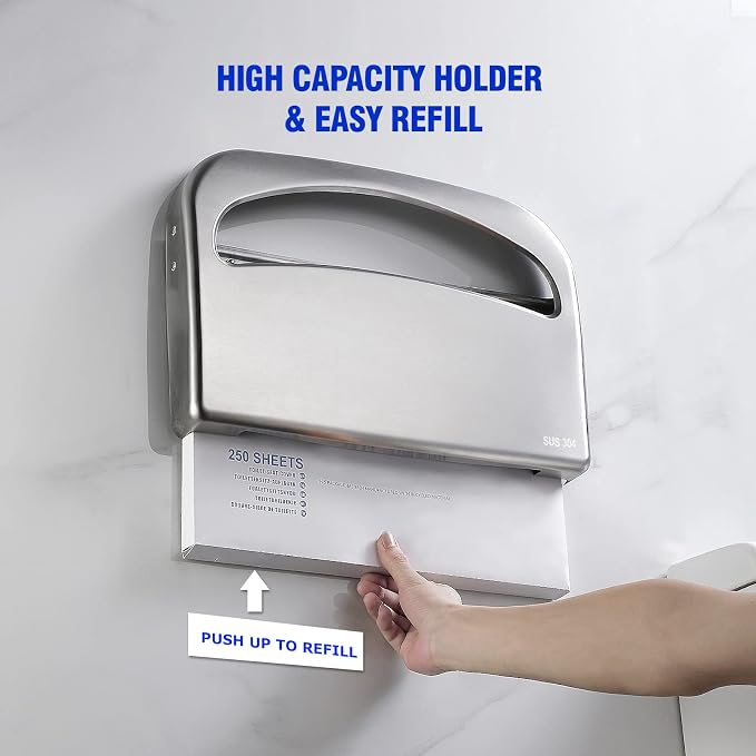 Toilet Seat Cover Dispenser Wall Mount Commercial, Half Fold Toilet Seat Cover - Image 3