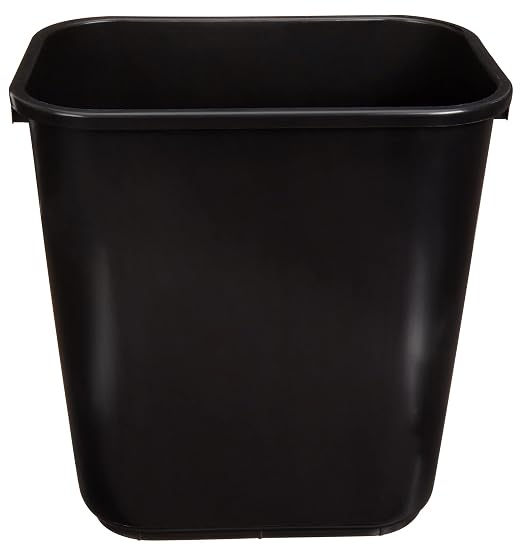 Amazon Basics Trash Can, Rectangular Commercial Office Wastebasket, 7 Gallon by AmazonBasics