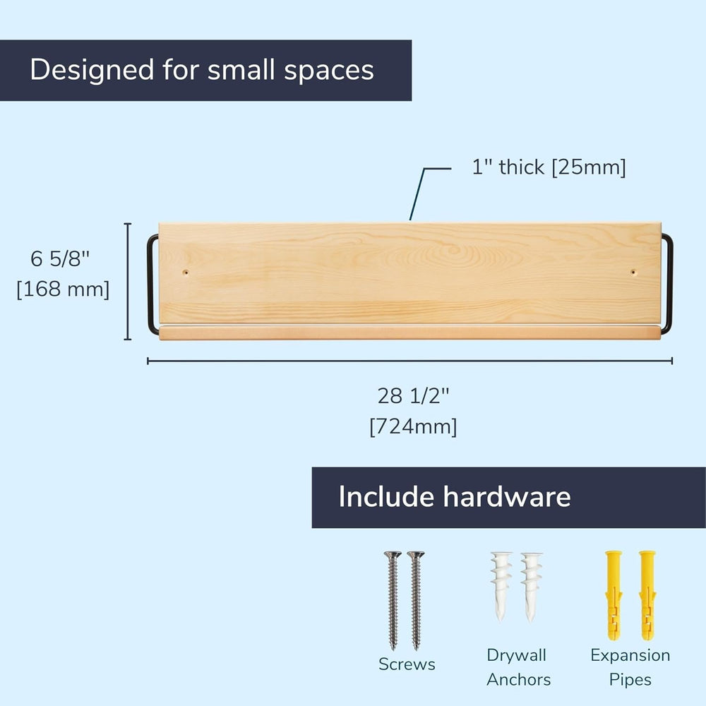 Wall Mounted Shoe Rack - A Wooden, Modern, Slim, and Small Shoe Storage Solut...