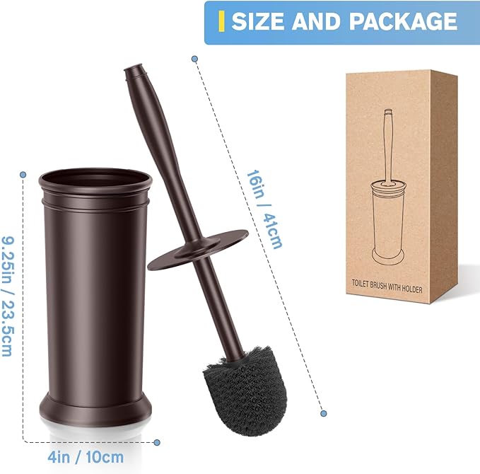 UPTRONIC Toilet Brush, Aluminum Alloy Toilet Brush and Holder Set - Image 8